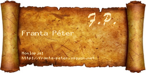 Franta Péter névjegykártya